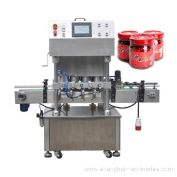 Automatic bottles vacuum sealer capping machine